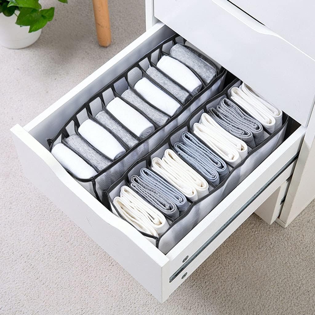 Underwear Storage Box with Compartments Socks Underpants Organizer Drawers Divider Cabinet Drawer