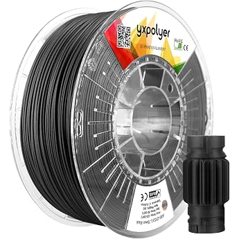YXPOLYER ABS-CF Filament 1.75 mm 1 kg Carbon Fibre Reinforced ABS 3D Printer Filament with Transparent Reusable Spool Compatible with AMS