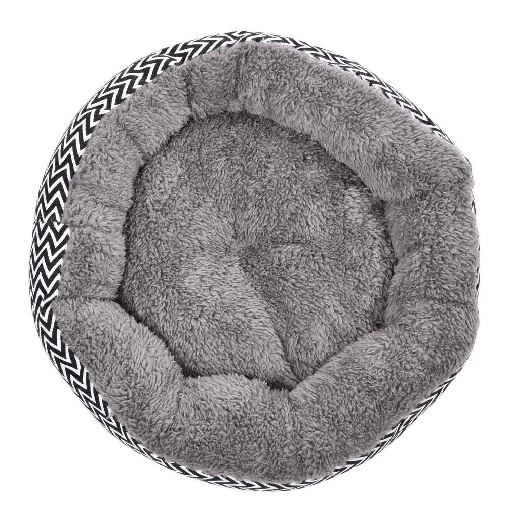 Freedomanoth Pet Plush Nest Calming Warm Bed Puppy Dog Cat Kitten Soft House Plush Donut Cuddler Round Nest Breathable With Skin-friendly Fabric