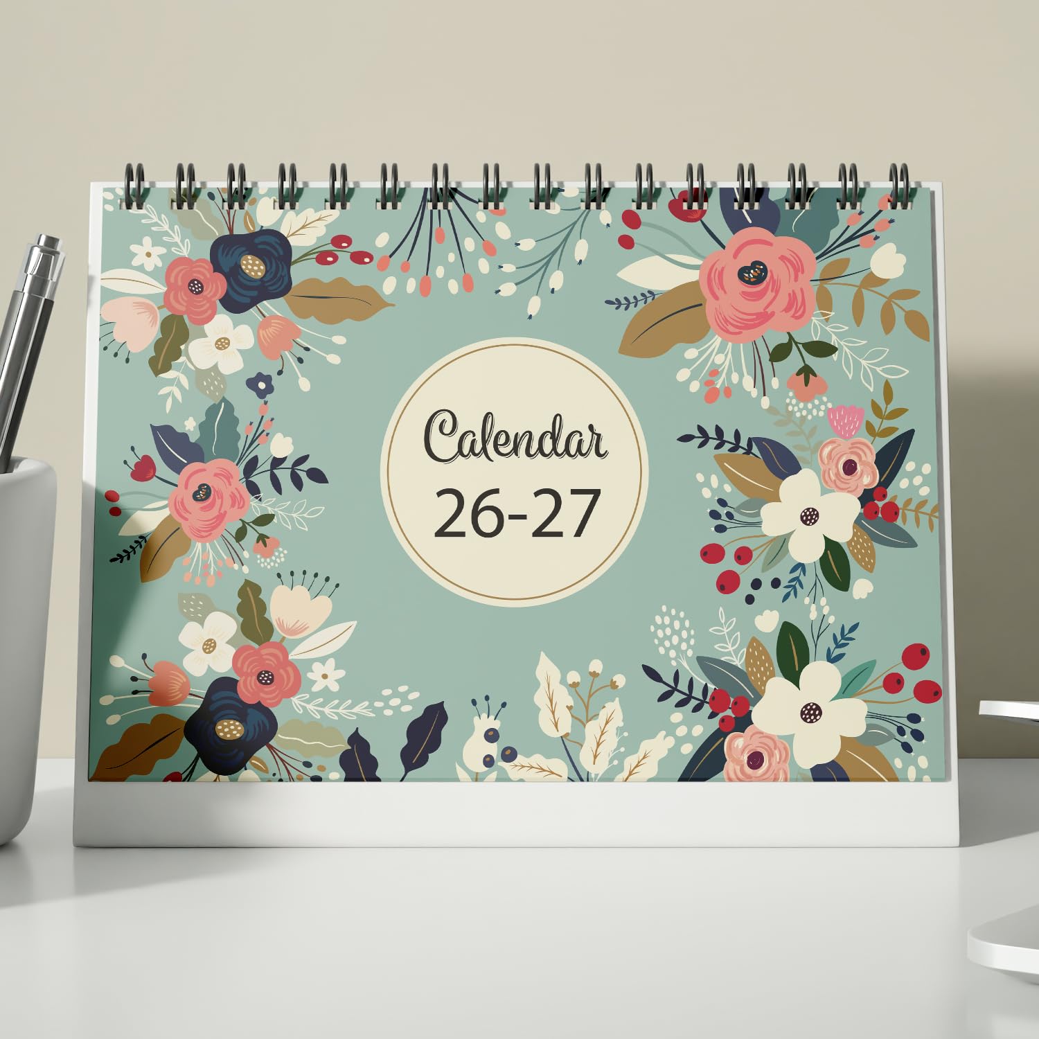 Kaameri Bazaar | Jan 2025- April 2026 l Floral Desk Calendar l With inspirational quotes -16 Months l Includes notes section l 170 gsm l Planning, Tracking & Scheduling l Black Wiro-image-10