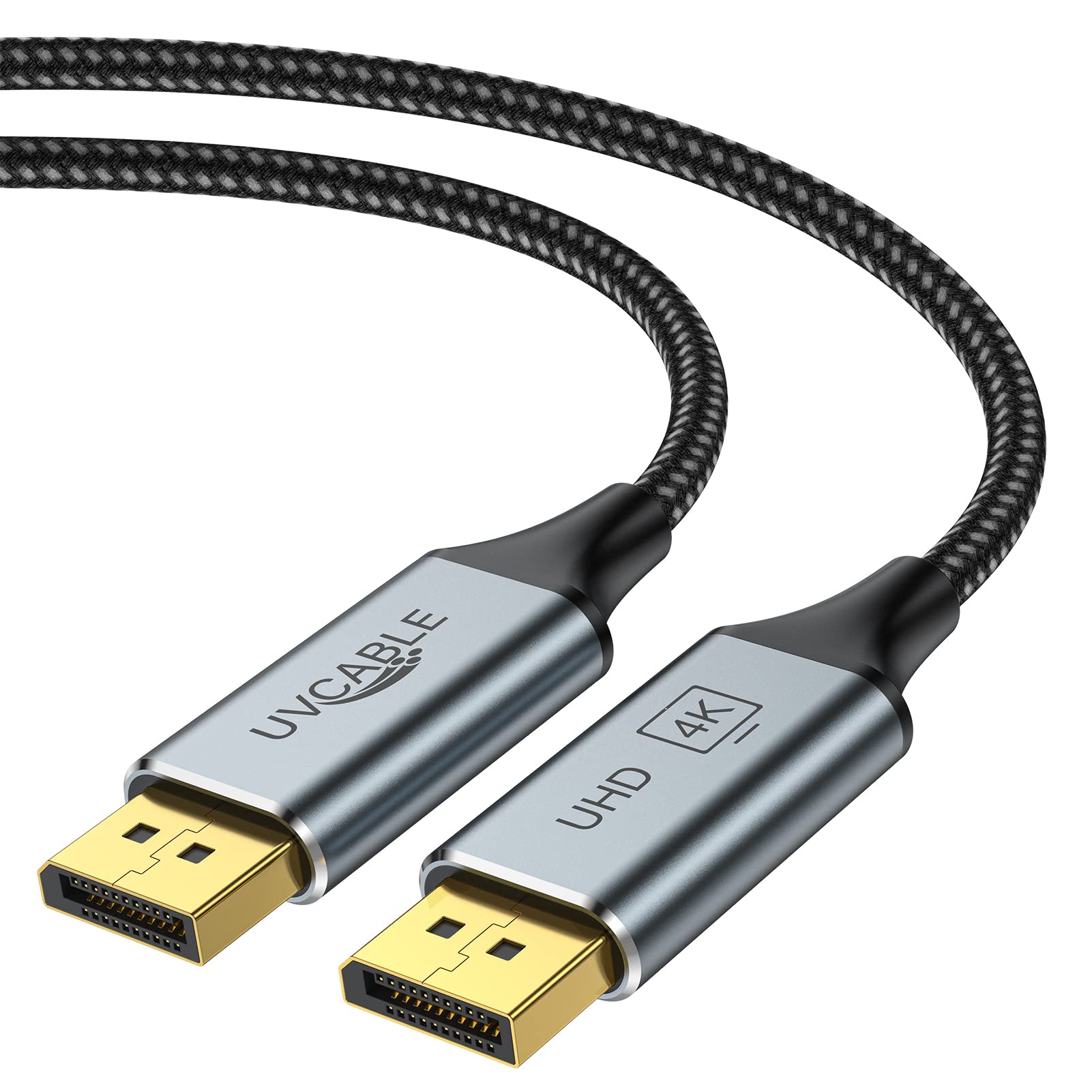 Cavo DisplayPort da 1,8 m, confezione da 10 cavi DP 2K a 165 Hz, 144 Hz, 4 K a 60 Hz, cavo per display ad alta velocità placcato oro 144 Hz, per docking station, monitor da gioco, scheda grafica, TV,