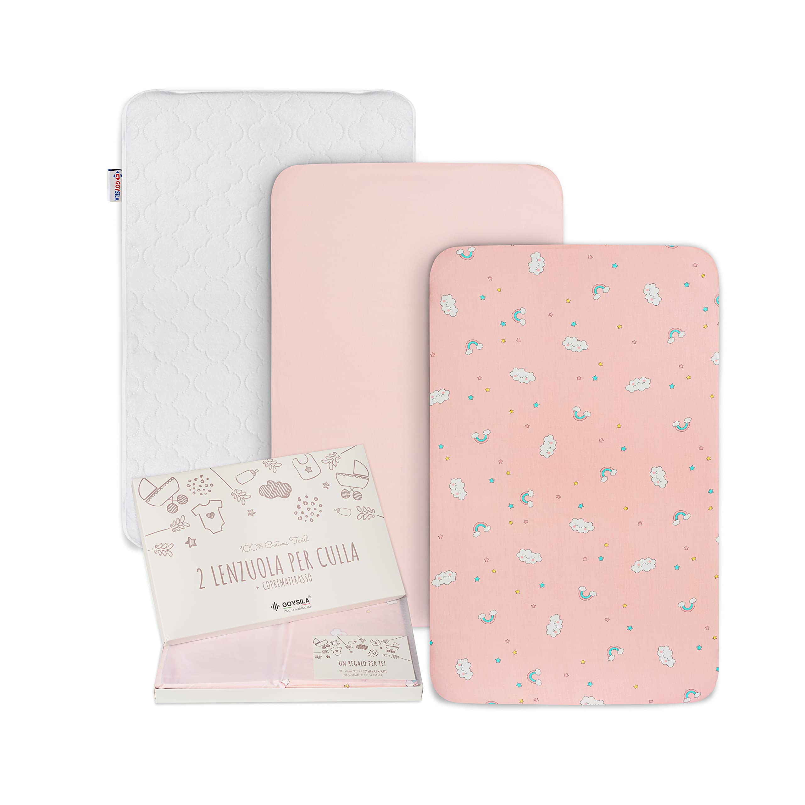 GOYSILA Set Lenzuola Next To Me Compatibili Chicco Next2Me Culle Materasso 83x50cm Cotone 100% Alta Qualità Certificato Oeko-tex Coprimaterasso Salvapipì Traspirante Lavabile Lavatrice 40 Gradi Rosa