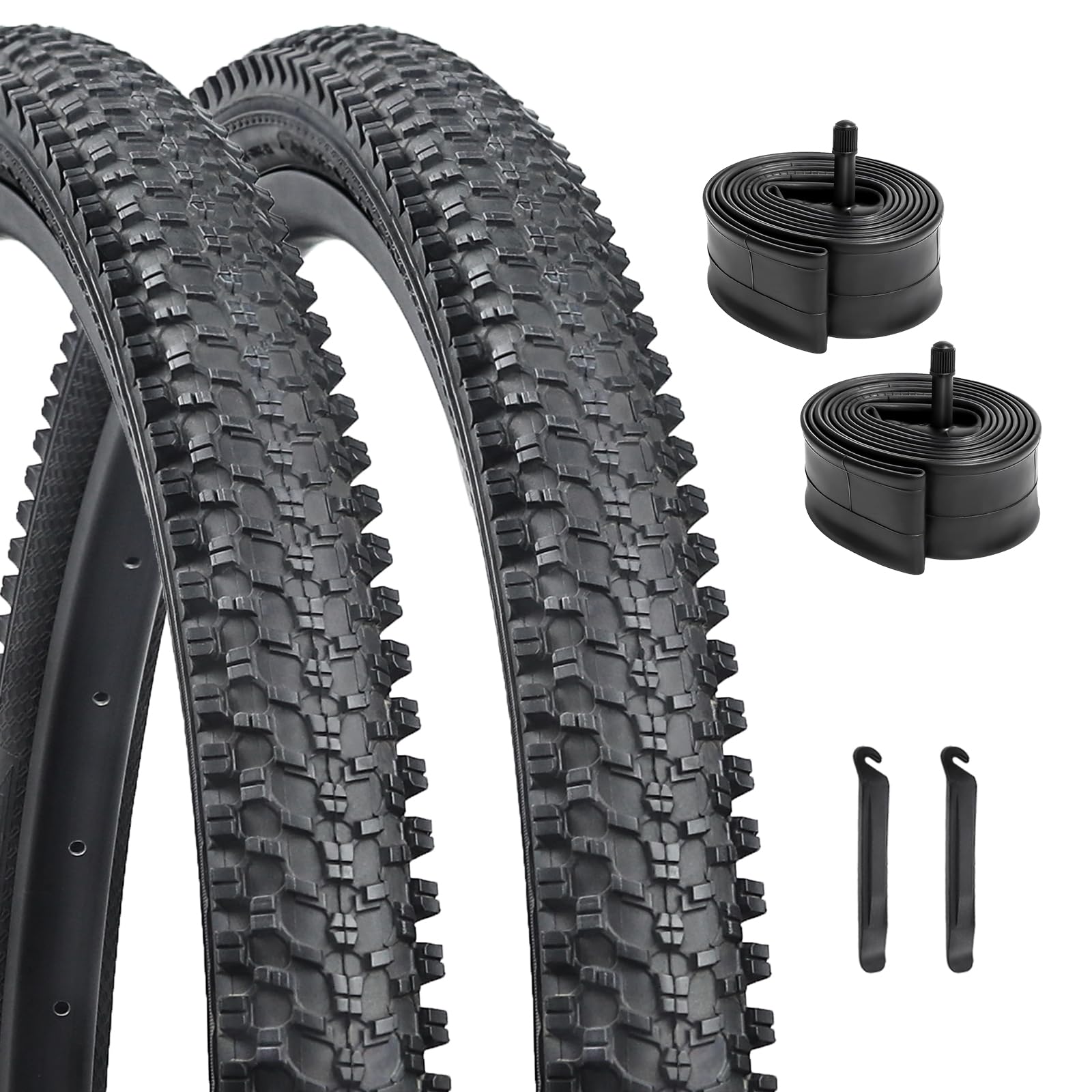 HUIOK Tire Replacement Kit, 26 x1.95 Inch Bicycle Folding Tires for MTB Mountain Bicycle 2 Pack