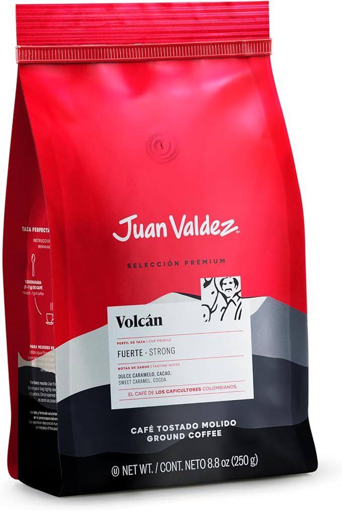 Juan Valdez Volcan Öğütülmüş Güçlü Kahve, 250g, Premium Selection, Koyu Kavrulmuş