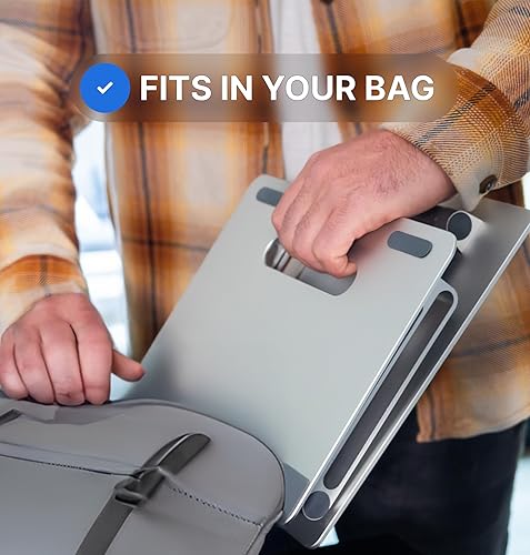 Miniatura 4 de Convertidor de escritorio portátil de pie  Elevador ajustable para laptop, escritorio de pie portátil con accesorio de teclado y mouse, elevador