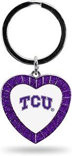 NCAA Team Color Rhinestone Heart Keychain - Great Accessory