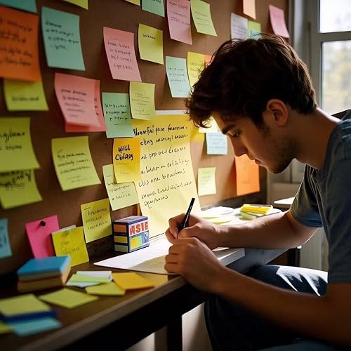 Miniatura 5 de iKyce 12 almohadillas de notas adhesivas 3 x 3 pulgadas almohadillas autoadhesivas de colores brillantes 80028-A12