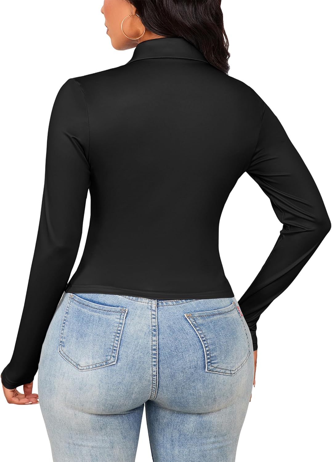 LovelyWholesale Women Sexy Button Down Shirts Long Sleeve Collared Tie Dye Tops - Image 3