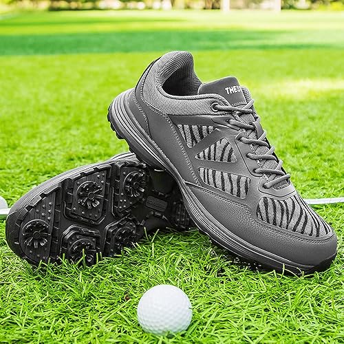 Miniatura 4 de THESTRON Zapatos de golf profesionales para hombre, tenis de golf para golf, deportivos, impermeables, para hombre