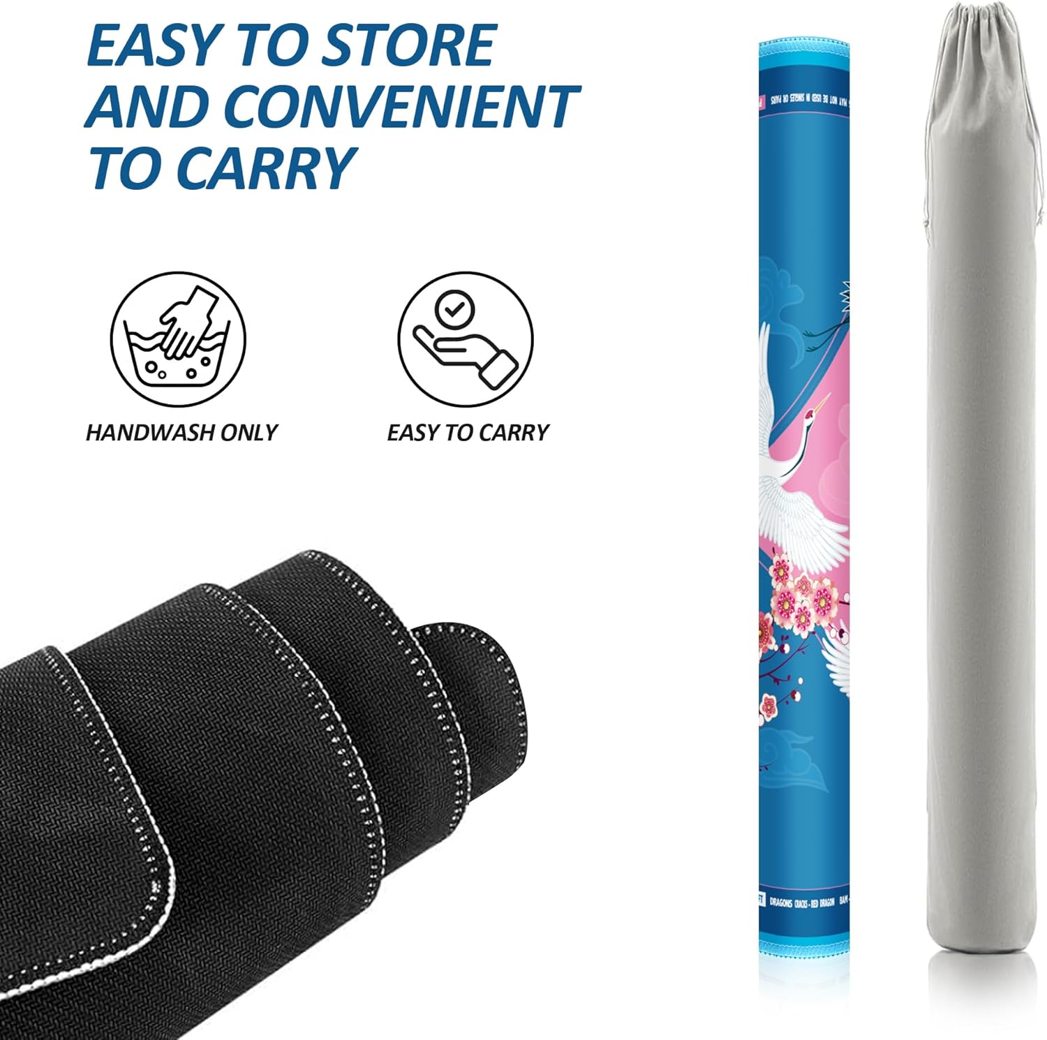 XINTONG Mahjong Mat, 32×32 Inches, Mahjong Mat for Table|Anti-Slip | Noise Reduction | Waterproof | Wrinkle-Free, Mah jongg Mat Transported in Curly Packaging, No Creases. (Lucky Blue)