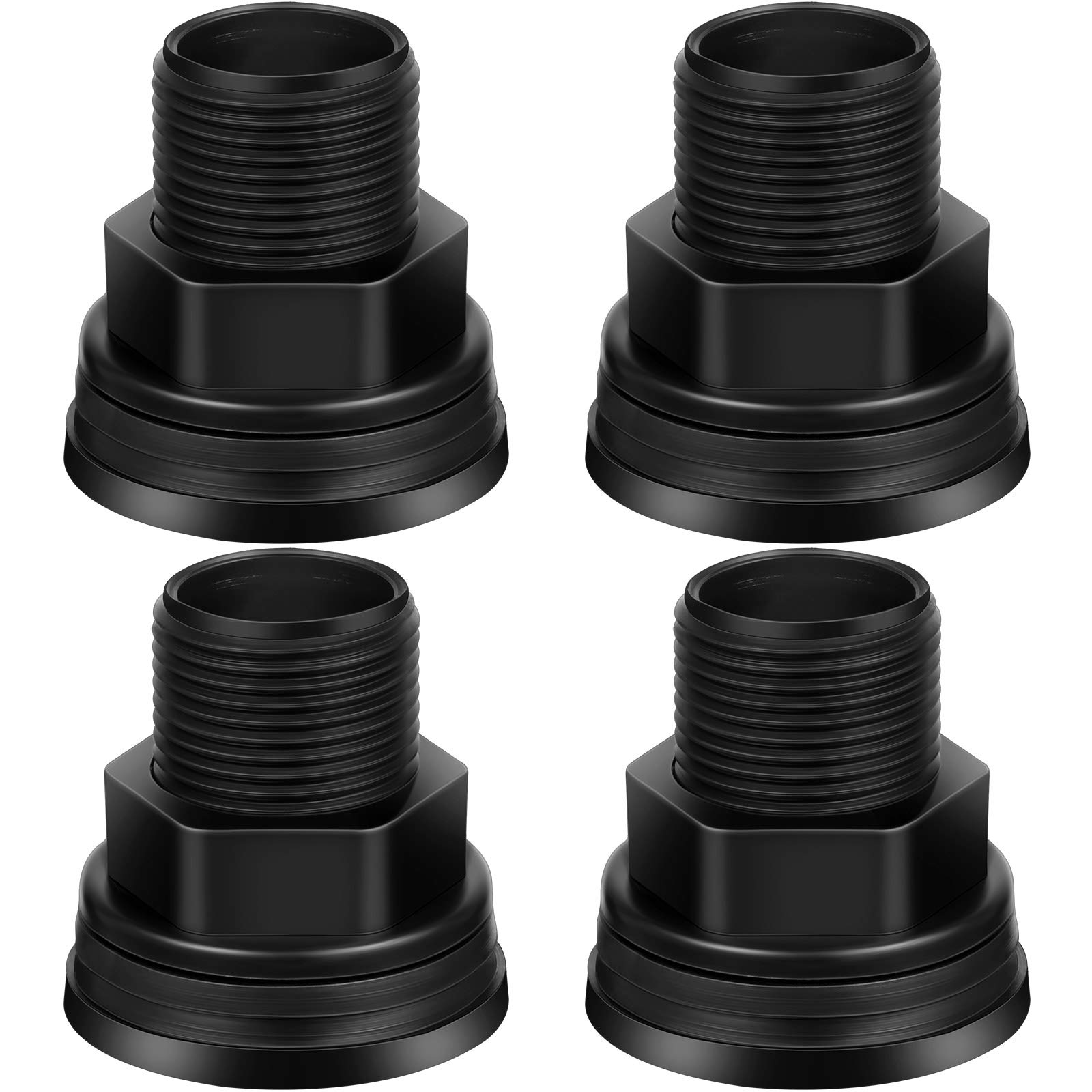 Buy PVC Bulkhead Fitting Double Threaded Bulkhead Water Tank Connector