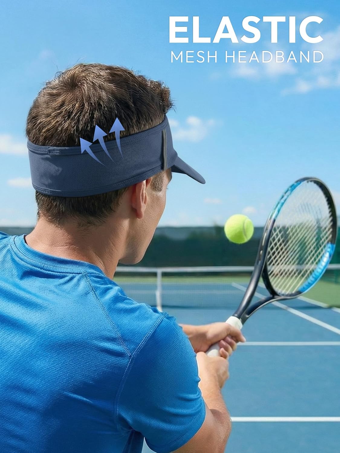 Sun Visor Hat for Women & Men UV Protection Lightweight Foldable Summer Sports for Running Tennis Golf Pickleball