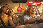 Tropical Collection – Car Air Freshener 3‑Pack | Watermelon, Pineapple & Lemon scents • Hanging paper fresheners for cars & small spaces