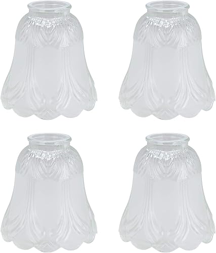 Vista 17 de Aspen Creative 23127-4 - Pantalla de cristal de repuesto para ventilador de techo transparente, 2-1/8 pulgadas, 4-5/8 pulgadas de diámetro x 4-1/2