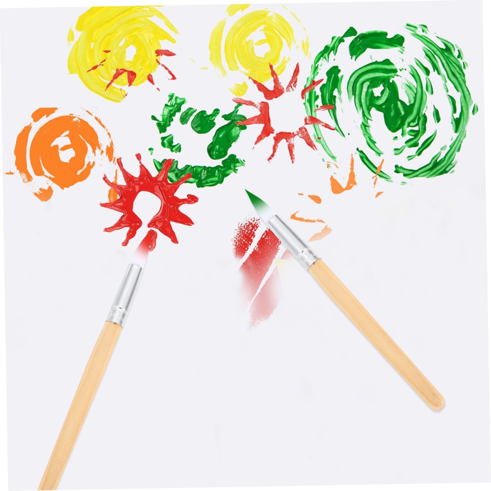 6piezas Suministros De Arte Pinceles Cortos para Principiantes y Artistas