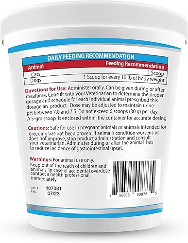 Miniatura 9 de Citrato de potasio más gránulos de arándano de 10.58 oz para gatos y perros  Soporte del tracto urinario  Ayuda a disuadir la formación de cálculos