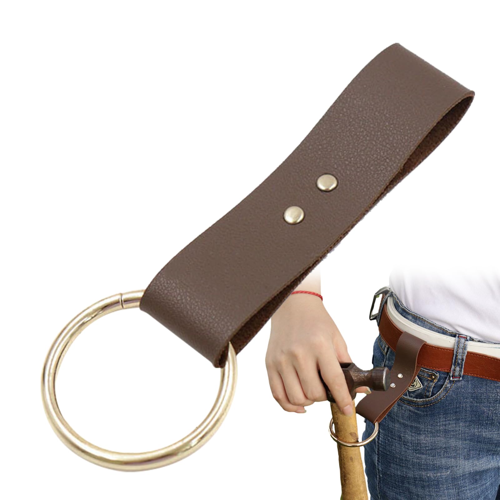 Solution de maintien pour marteau en cuir de vache durable, compagnon