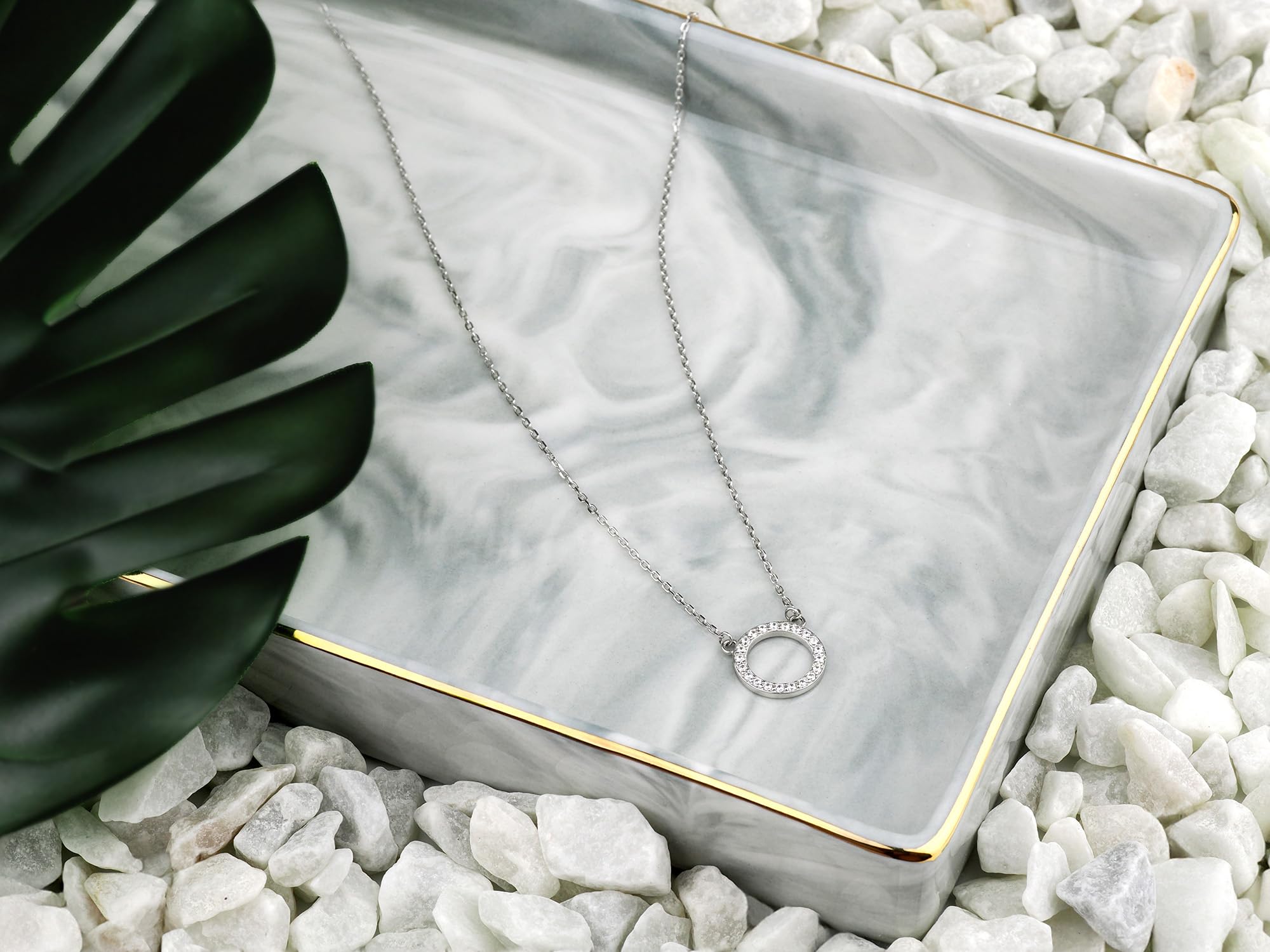 Sofia Milani - Collana da Donna in Argento 925 - con Pietra Zircone - Ciondolo a Cerchio