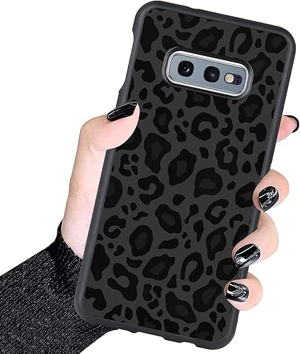 Miniatura 7 de KANGHAR Funda compatible con Galaxy Note 10 Plus, diseño de leopardo negro, textura de neumático antideslizante + funda protectora de TPU resistente