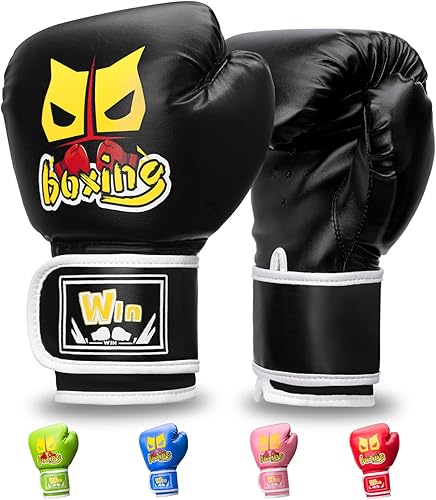 PIKZH Guantes de boxeo para niños, guantes de boxeo para niños de 5 a 13 años, guantes de entrenamiento de boxeo para bolsa de boxeo, kickboxing,
