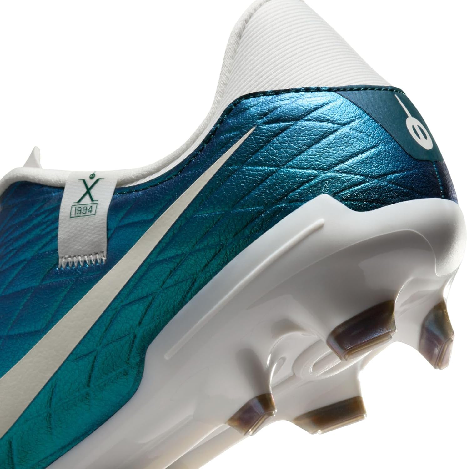 Nike Tiempo Emerald Legend 10 Academy MG Low-Top Soccer Cleats (FQ3243-300, Dark Atomic Teal/Sail) Size 7.5