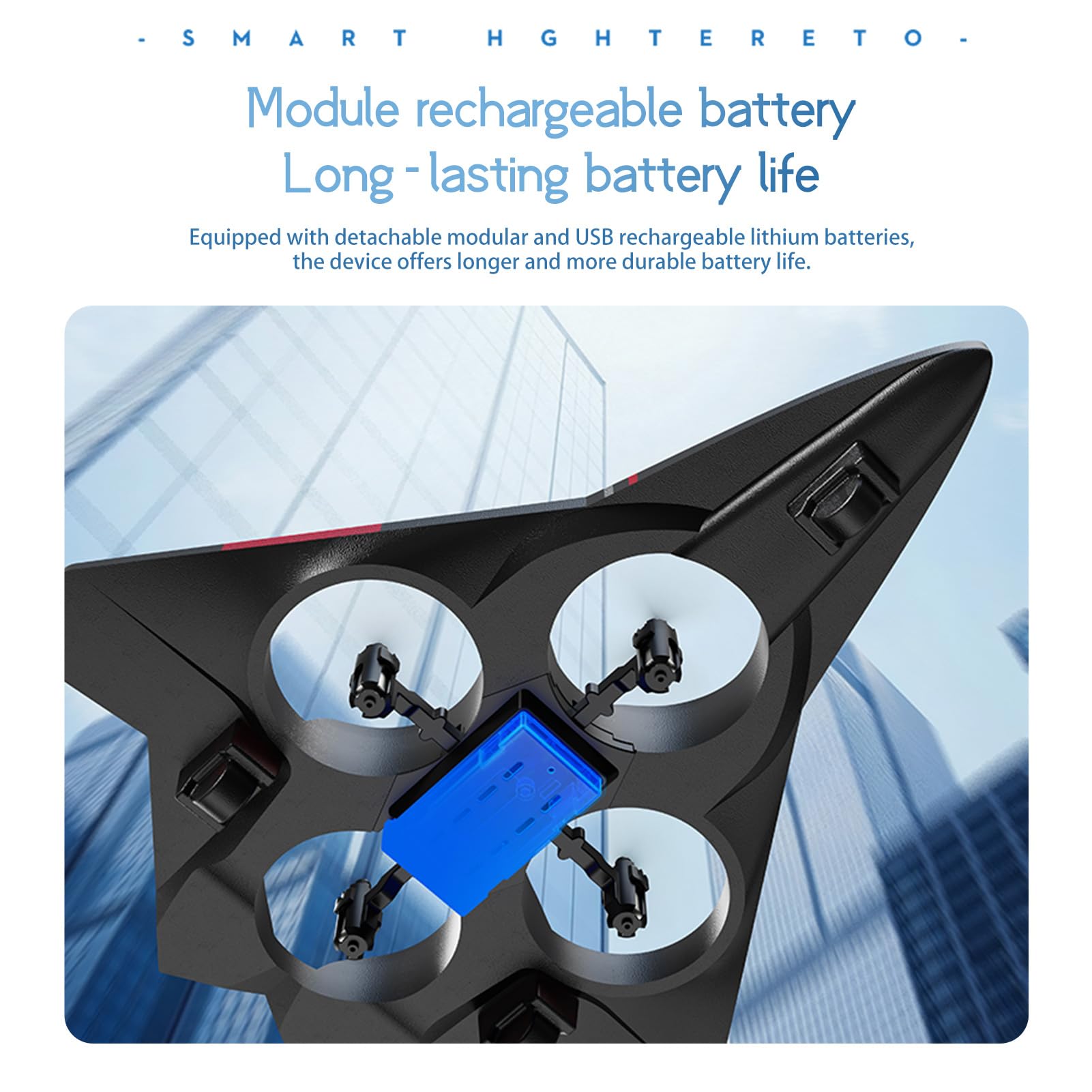 Dilwe Avion RC 2,4 G, Avion télécommandé en Mousse EPP avec Maintien D'altitude Barométrique, Atterrissage à Décollage à Une Touche, 360 Retournements, 3 Modes de Vitesse, pour Les (Blue)
