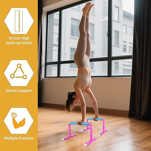 Miniatura 4 de Paraletas de entrenamiento de fuerza, barras de flexión, asas de flexiones, equipo de calistenia para entrenamiento en casa, barras de gimnasia