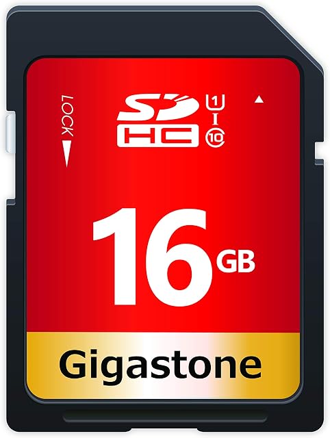 Gigastone 16GB SD Card, Speed Class 10 C10 U1, UHS-I SDHC Memory Card, Full HD video available