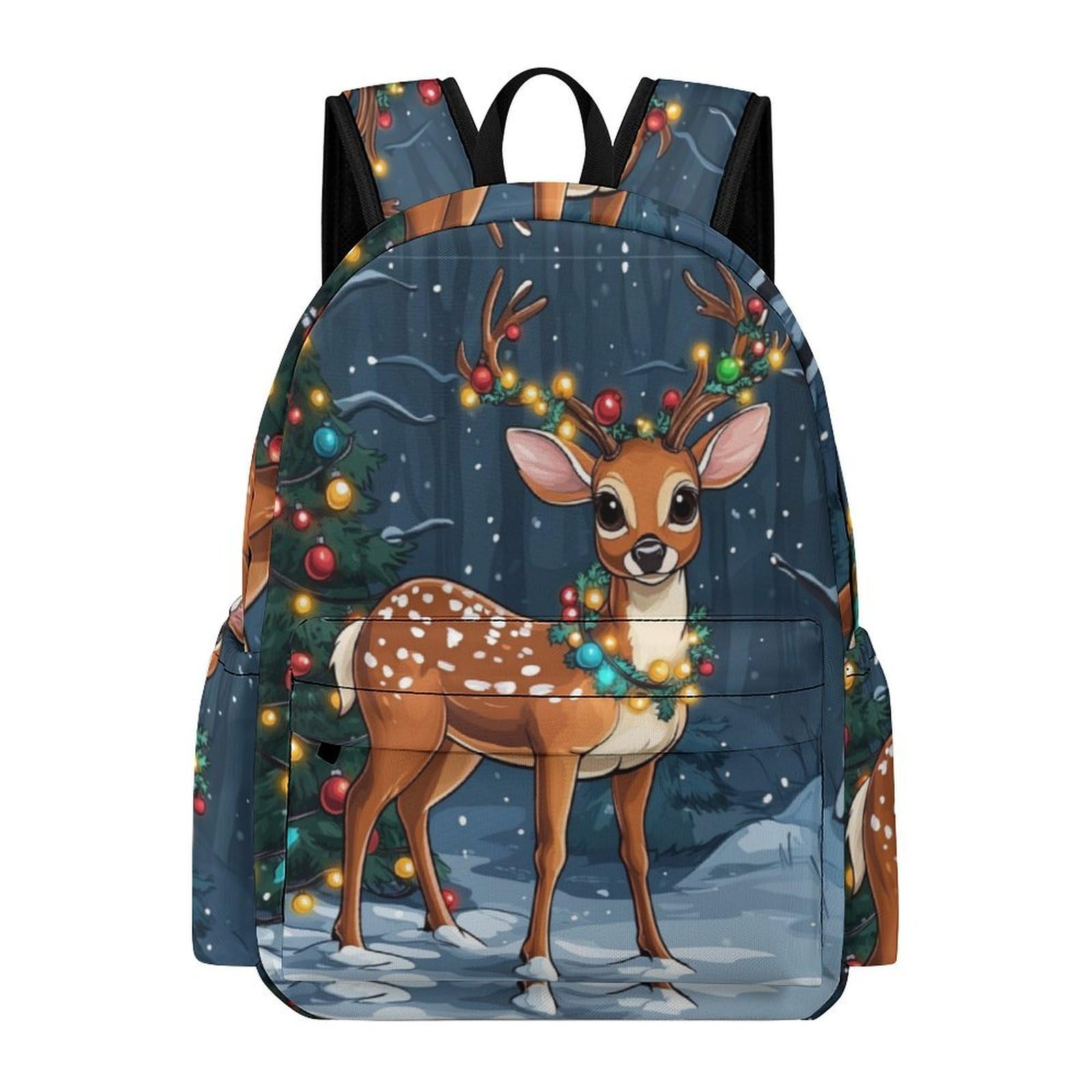 TPISLI 13.3 Inch Laptop Backpack Teens Cute Deer Back pack for Boys Girls Primary School Age 7-11, Fashion Style Animal Christmas School Bag for Spring Outing Travel New Term Gift — image 1