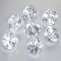 Vista 4 de Boao Paquete de 24 tarjeteros de mesa de acrílico con diamantes de cristal, decoración de fiesta de diamantes para bodas, mesa del hogar Transparente