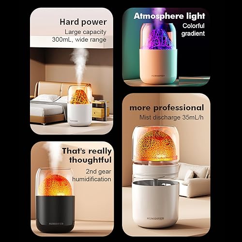 Miniatura 3 de Mini humidificador portátil, humidificador pequeño de niebla fría, humidificador de escritorio personal USB para dormitorio de bebé, viajes,