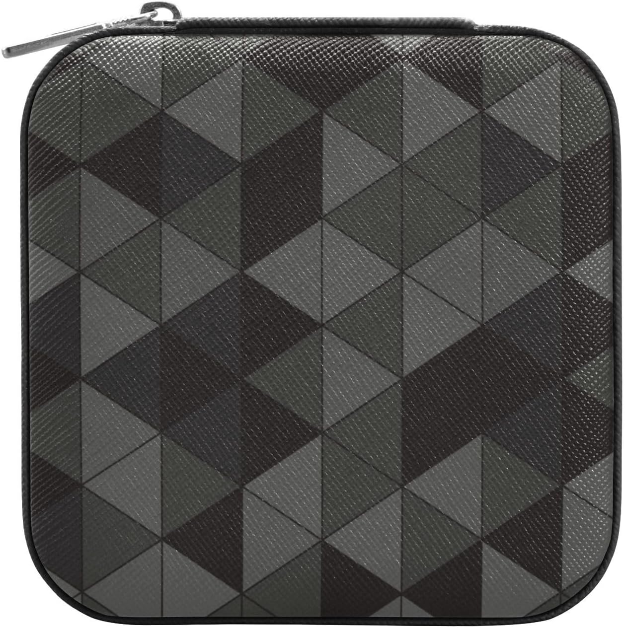 Travel Jewelry Case Box Small Mini Jewelry Organizer Display Storage for Ring Earrings Necklace Men Simple Black