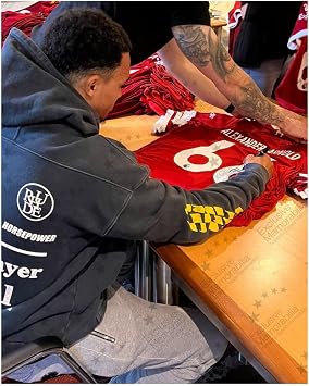 Trent Alexander-Arnold Signed Liverpool 2023-24 Soccer Jersey. Standard Frame