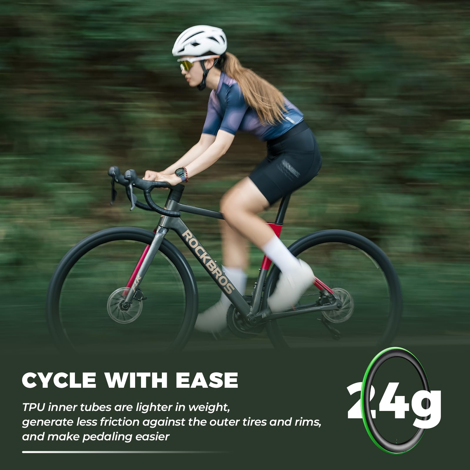 YEMAESRE-ChambreÀ Air Pour Vélo De Route Avec Valve Presta 65 85 Mm Ultra Leger 24g Portable Tpu Anti Crevaison Prevention Et Reparation Compatible Avec Pneu 700 X 18 23 25 28c