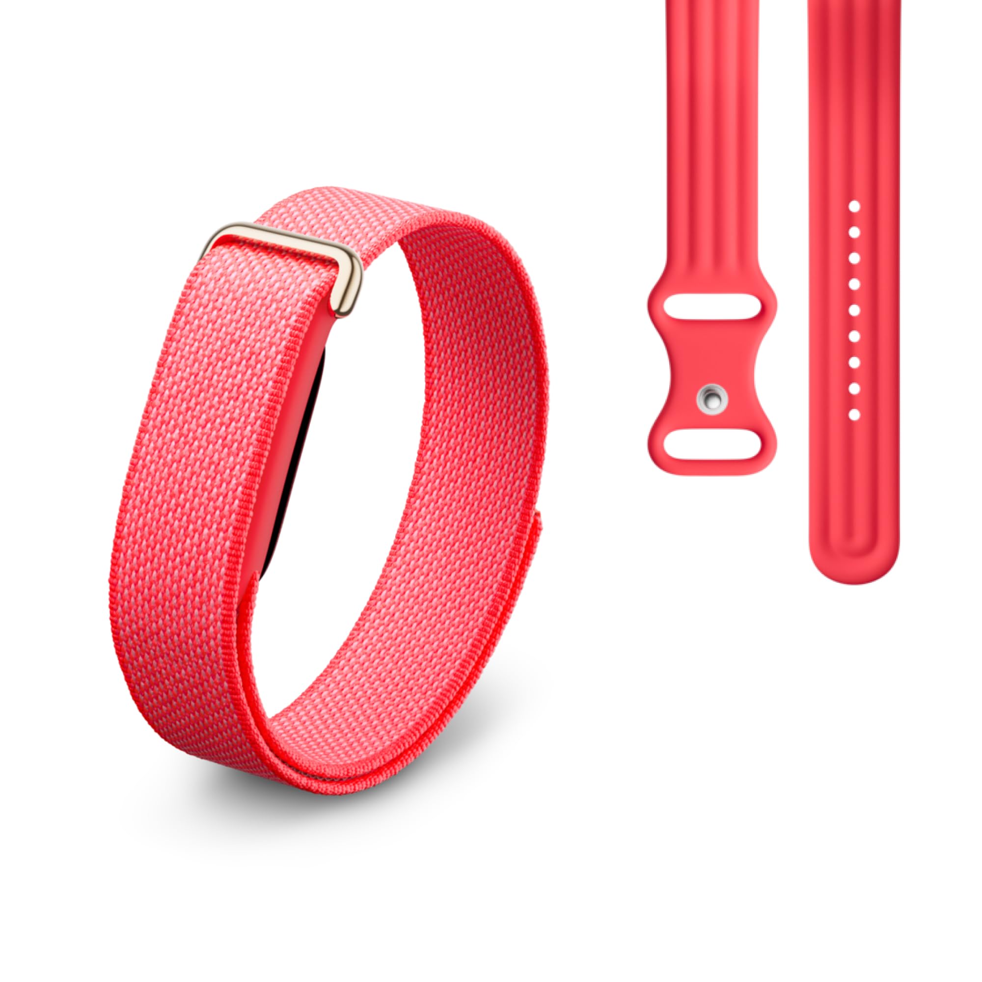 Google Fitbit Air – Aktivitätstracker ohne Display mit Fitness-Tracking, Herzfrequenzmessung – mit iOS und Android kompatibel – Berry + Sportarmband für das Fitbit Air – Berry, L