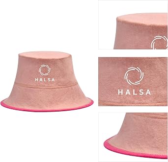 Halsa Sauna Hat 100% Wool Pink Sauna Cap for Men & Women