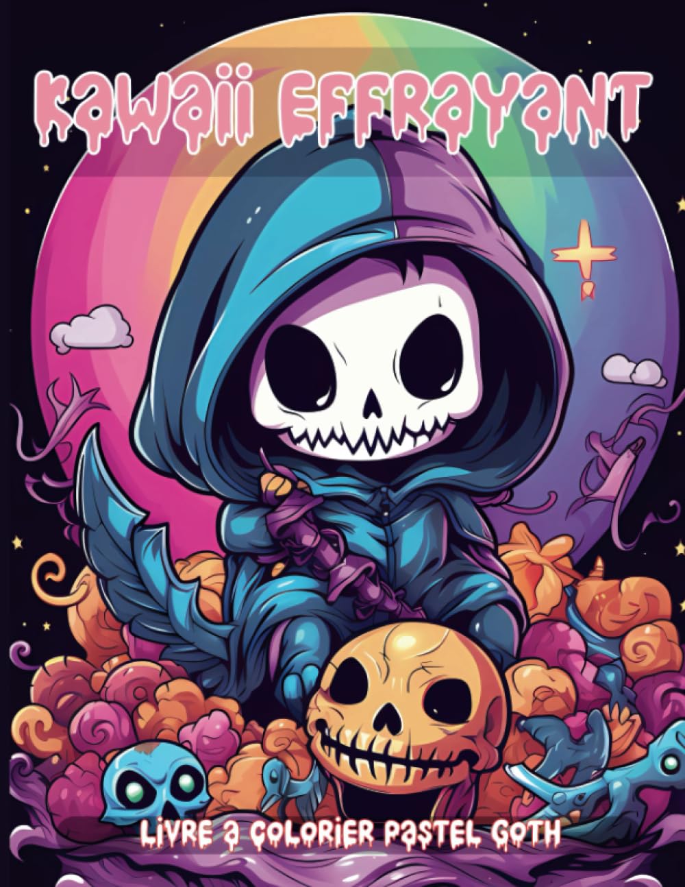 Independently published Livre à Colorier Kawaii Effrayant Pastel Goth: Dessins à Colorier Gothiques, Mignons et Effrayants, Pour Adultes, pour la Relaxation et la Lutte Contre le Stress