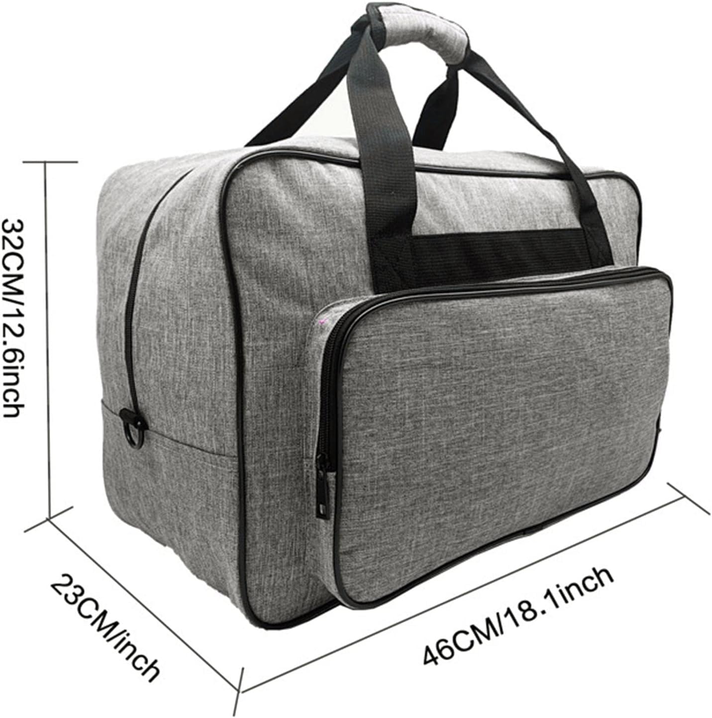 Borsa per macchina da cucire, borsa tote con tasche e manici, custodia universale per macchina da cucire, grigio-Ivan