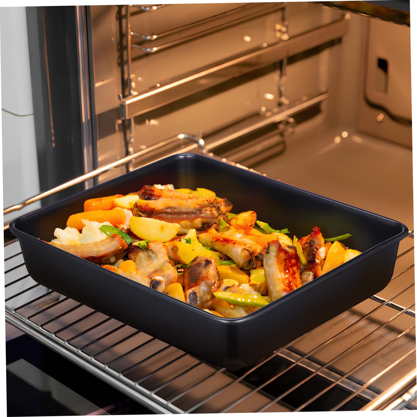 ABOOFAN 2stücke Edelstahl Ofenbleche in Verschiedenen Zum Backen Grillen Und Servieren Robust Und Einfach Zu Reinigen