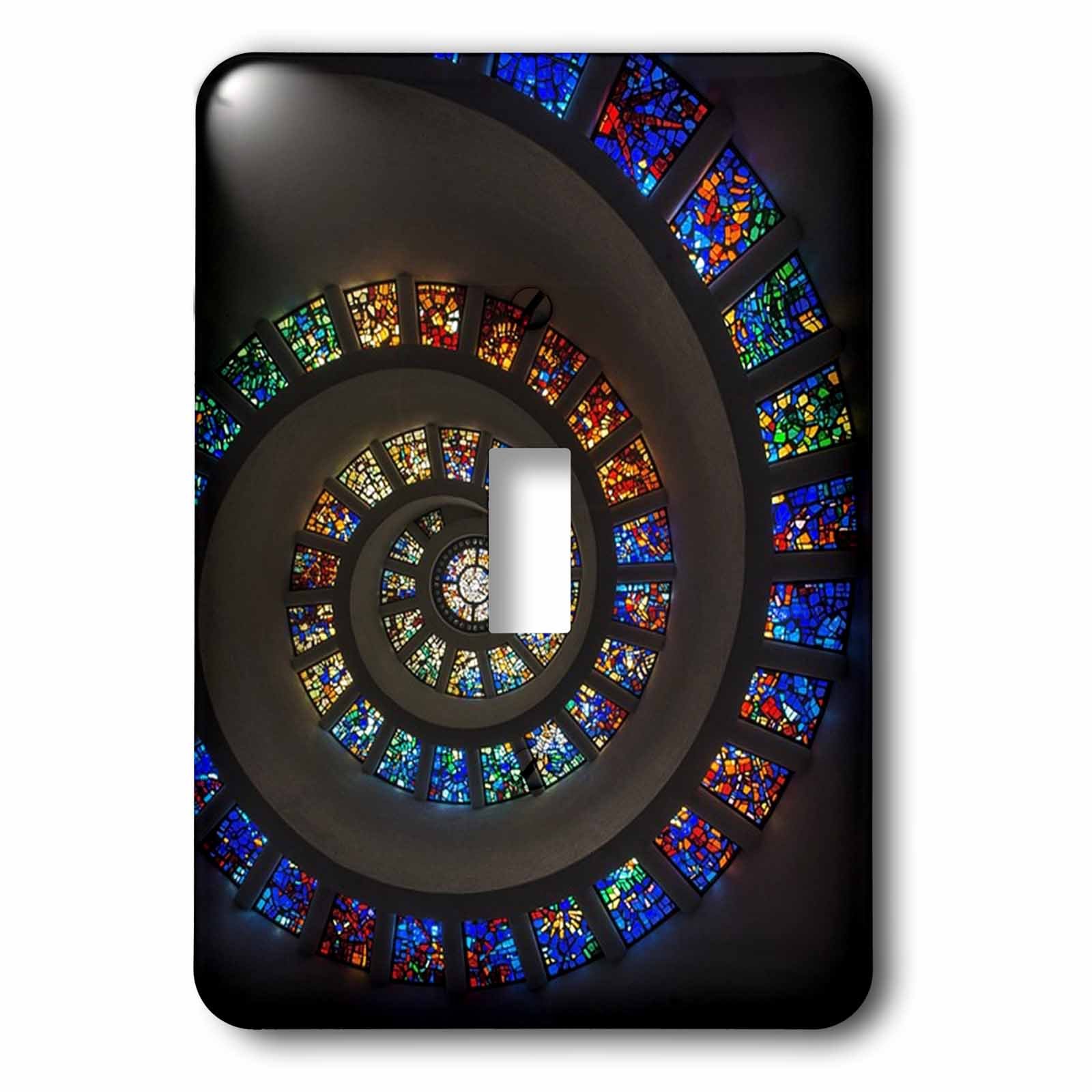 Cubierta de interruptor de luz Florene Decorativo III con acabado artístico de vidriera