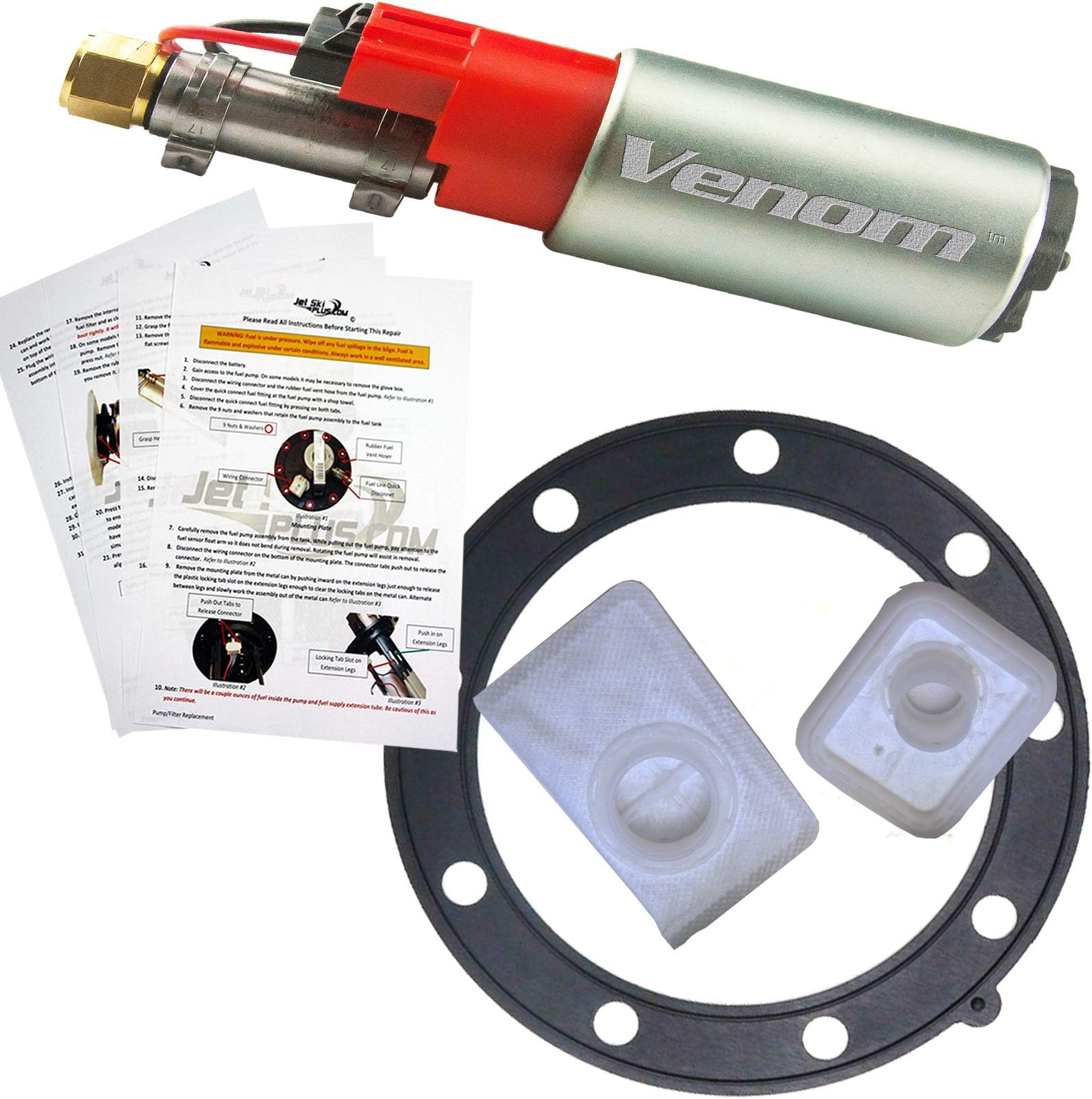 VENOM DI Fuel Pump Rebuild Kit (For Sea-Doo/Fits 06-07 3D DI / 00-03 GTX DI / 02-03 LRV DI / 00-03 RX DI / 03-04 XP DI / 04-06 Sportster LE DI)