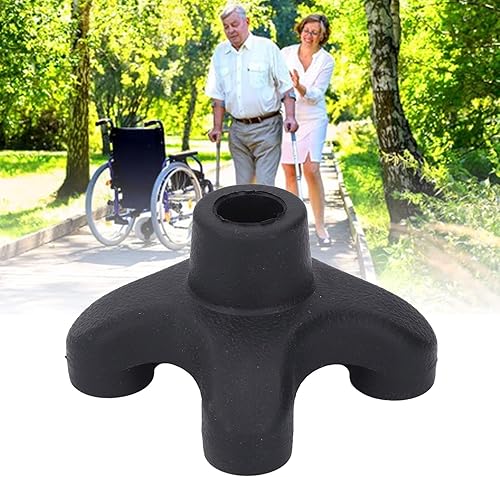 Miniatura 3 de Pongnas Quad Cane Tips for Stability 4 Prong Self Standing Cane Tip with Non Slip Rubber Base for Canes with 19mm Threaded Shaft Heavy Duty ABS