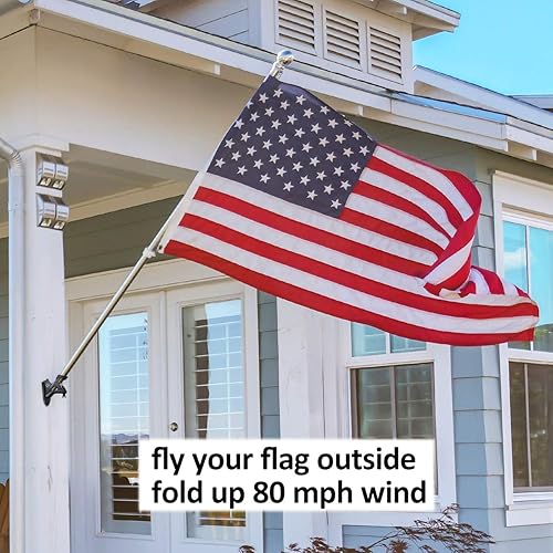 Vista 5 de Soporte para asta de bandera de acero inoxidable 304, soporte de asta de bandera resistente para asta de bandera de 1.02 pulgadas con 2 posiciones