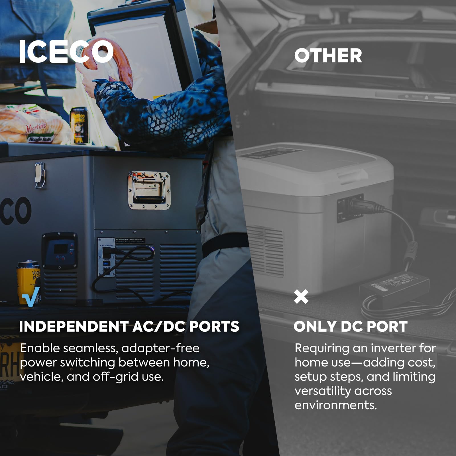 Amazon.com: ICECO VL60 12V Dual Zone Portable Freezer, 63Qt 12