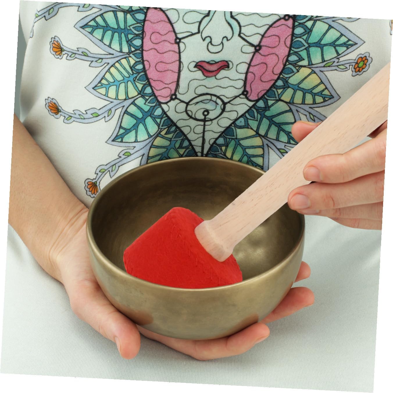 UPKOCH Nepalese Handmade Velvet Singing Bowl Mallet Striker for Meditation and Sound Therapy Sturdy Bowl Striker High Hardness Beech for Yoga and Sound Baths