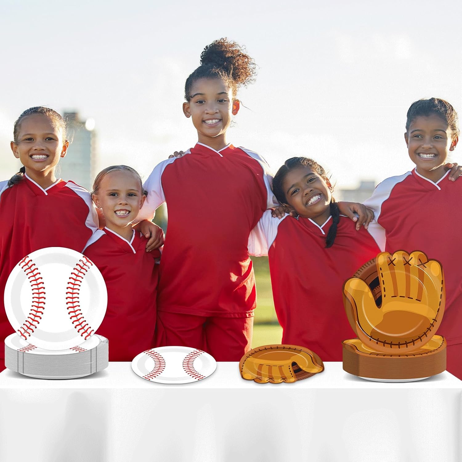 Justforjoyful 100Pcs Baseball Plates Baseball Party Supplies 9inch Sports Themed Birthday Party Plates Disposable Baseball Dinner Dessert Paper Plates for Baseball Birthday Gamed Day Party Decorations