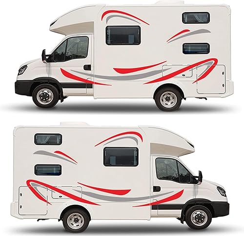 Calcomanías grandes de rayas para automóvil, calcomanías de autocaravana para hombres, calcomanías de vinilo para puerta lateral de automóvil,