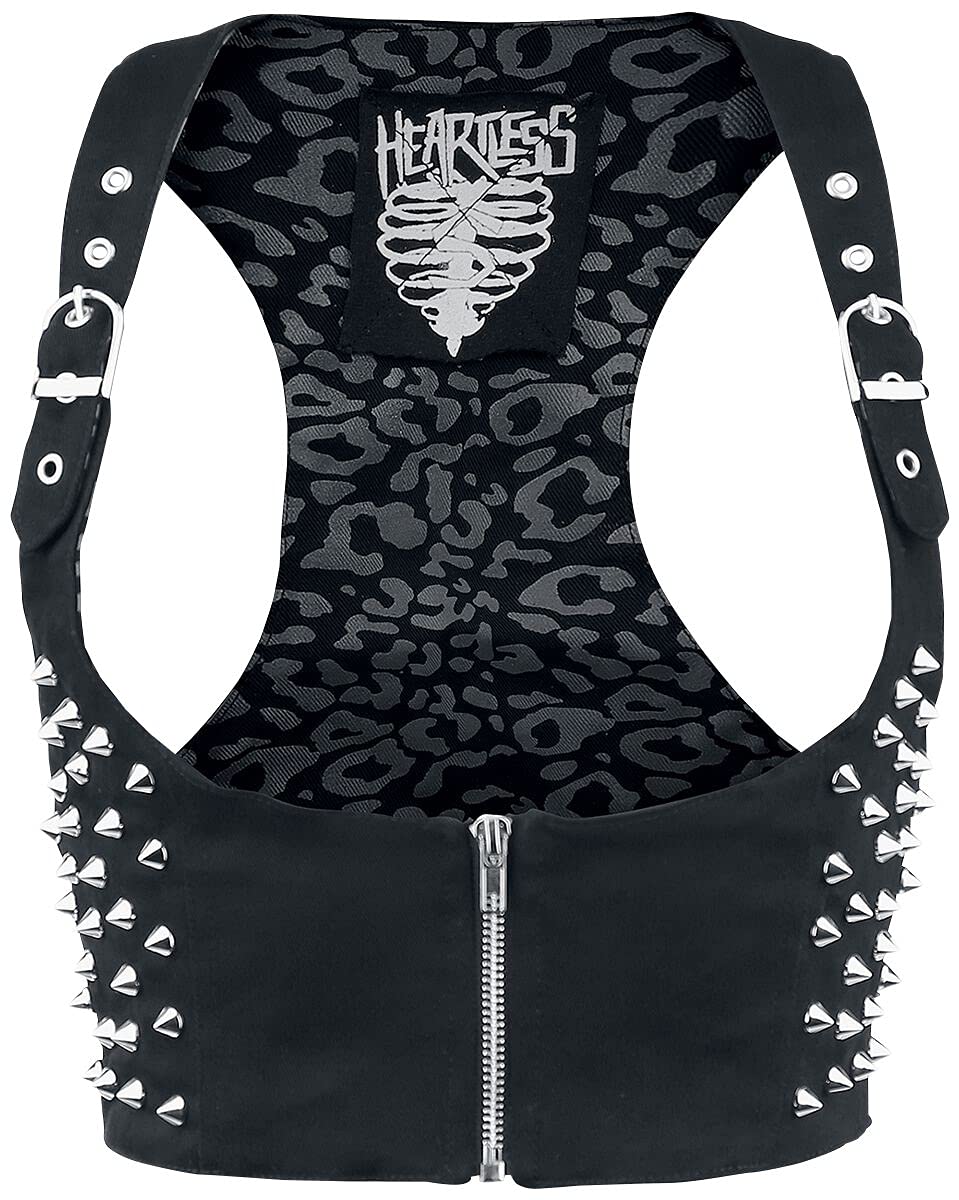 Heartless Devina Frauen Weste schwarz Gothic, Rockwear