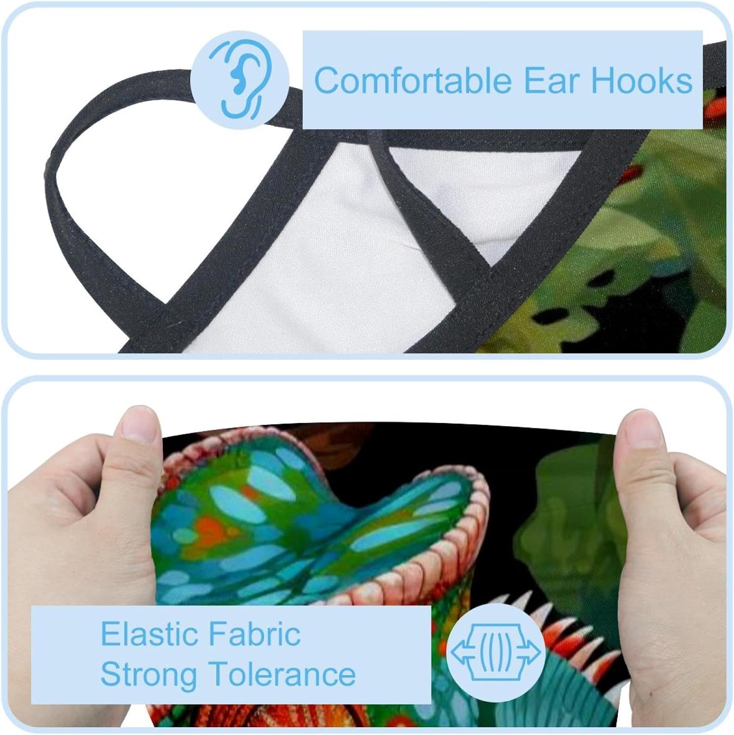 4 Pieces Chameleon UV Protector Scarf, Summer Cooling Neck Gaiter for Men/Women