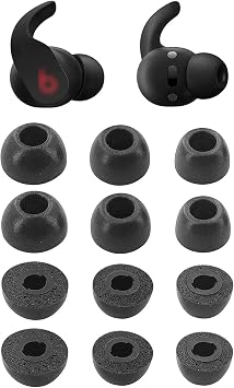 Foam Eartips Compatible with Beats Fit Pro Earbuds & Studio Buds, S/M/L Sizes 6 Pairs Soft Memory Foam Replacement Tips Earbuds Eartips Compatible with Beats Studio Buds & Fit Pro, Black 12
